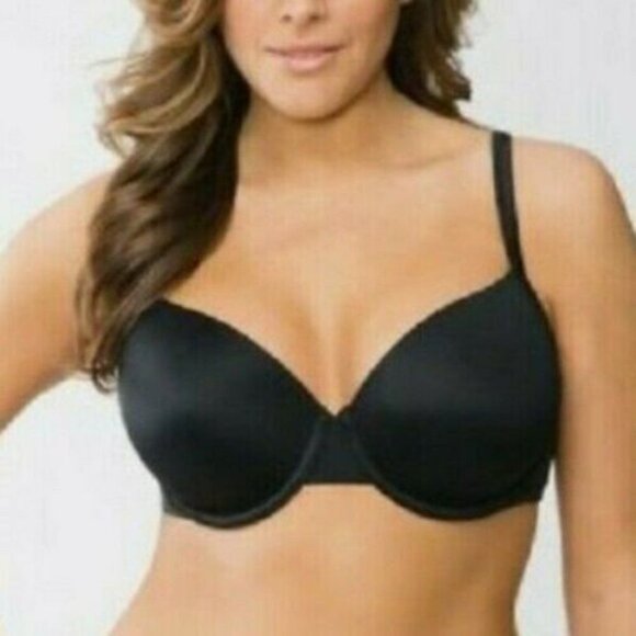 Cacique Lane Bryant Womens Smooth T Shirt Bra Convertible Strap 46C Black NEW - Picture 1 of 10
